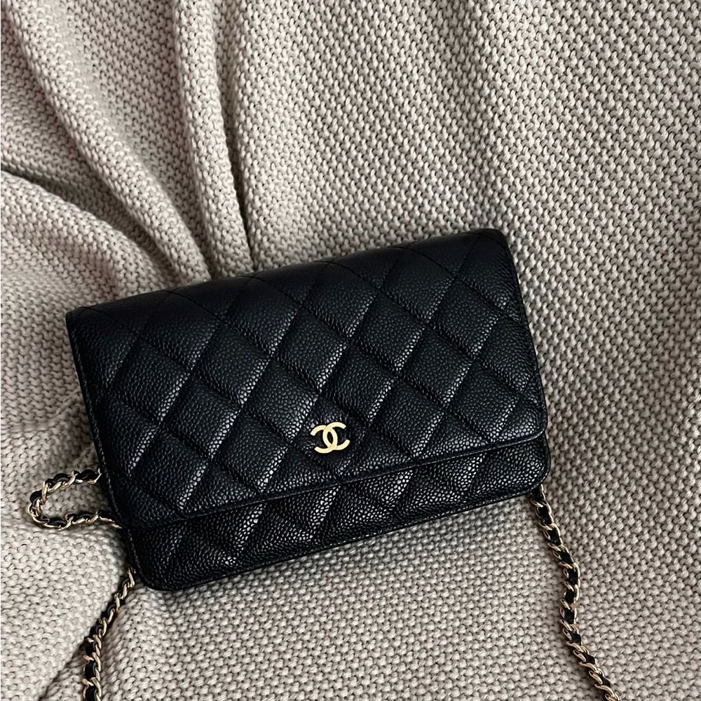 COPY - Chanel Black Quilted Crossbody Bag with Silver Chain